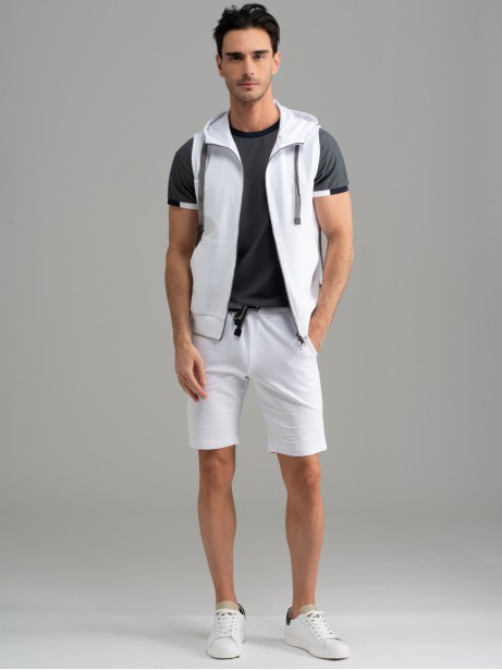 Gilet uomo in tessuto felpa Jersey