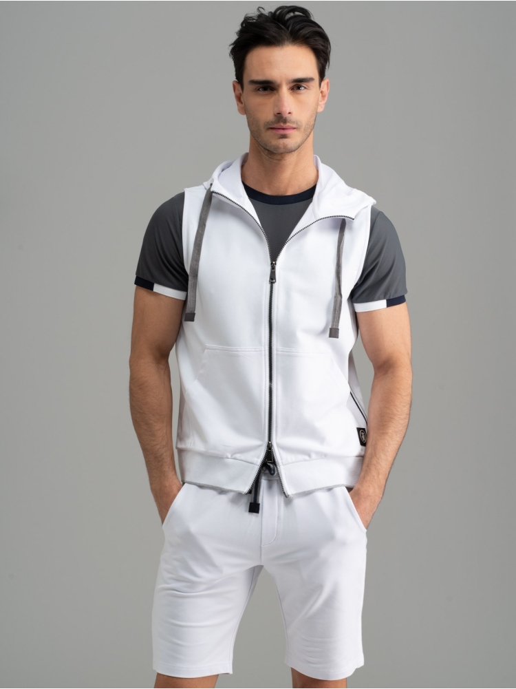 Gilet uomo in tessuto felpa Jersey