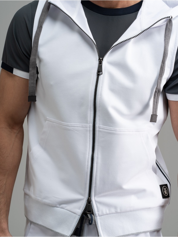 Gilet uomo in tessuto felpa Jersey