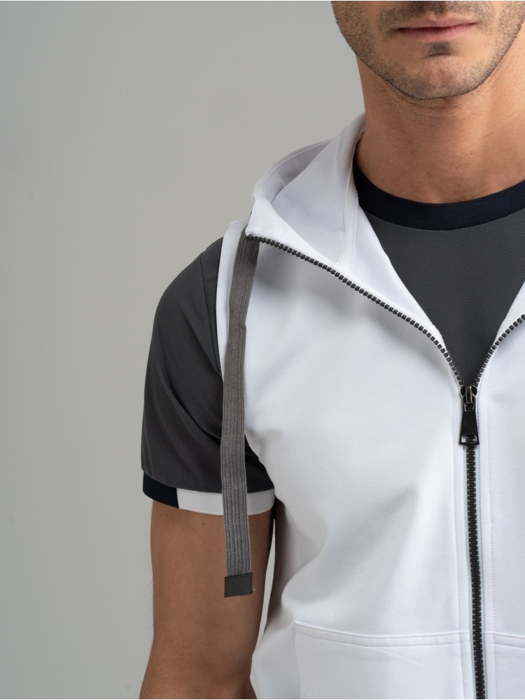 Gilet uomo in tessuto felpa Jersey