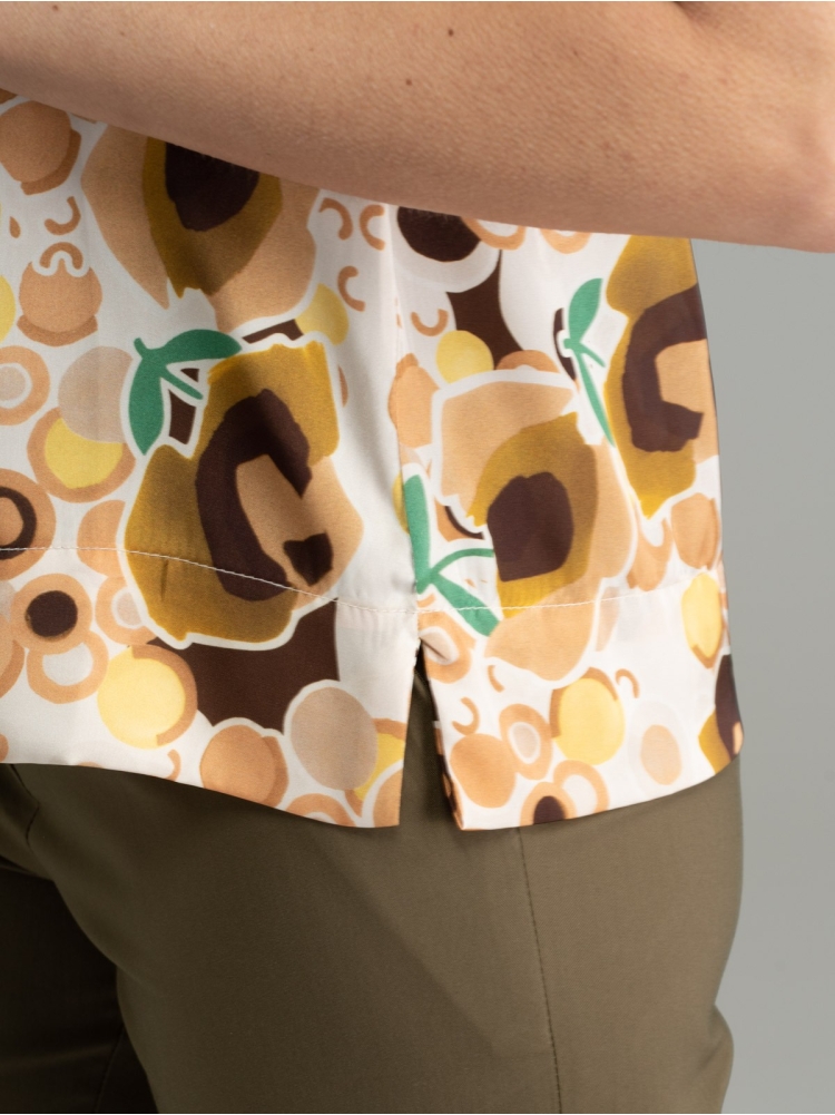 Camicia donna smanicata stampata