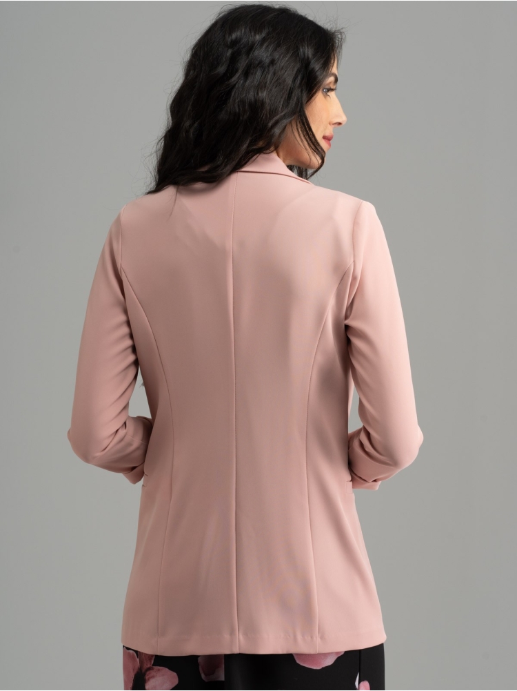 Giacca donna rosa cipria stile blazer