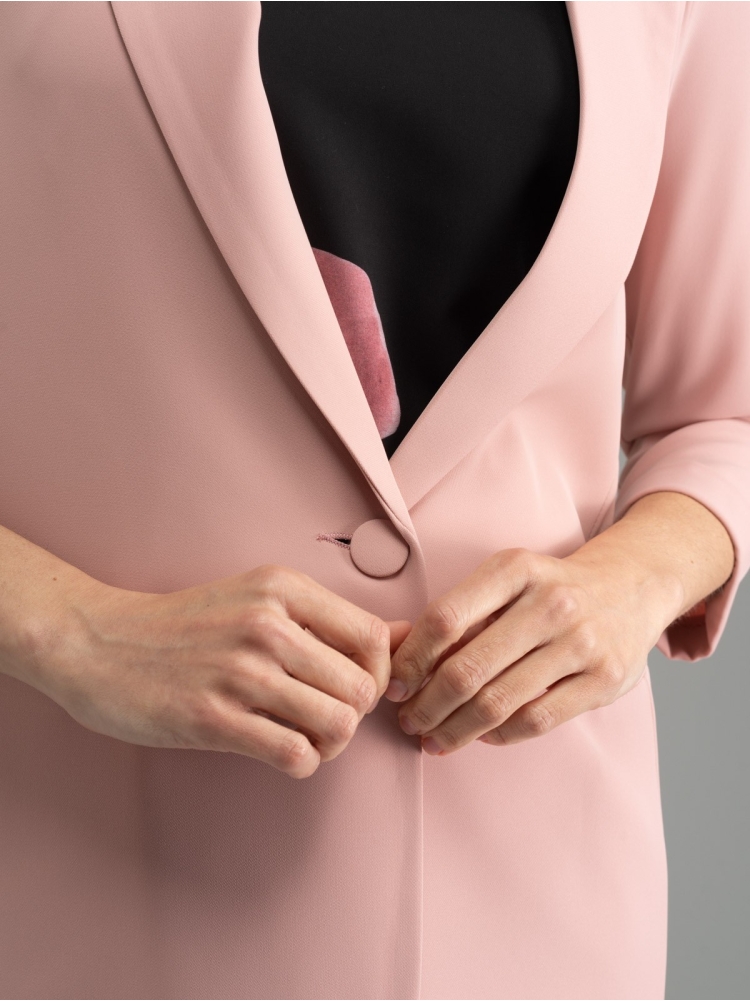 Giacca donna rosa cipria stile blazer