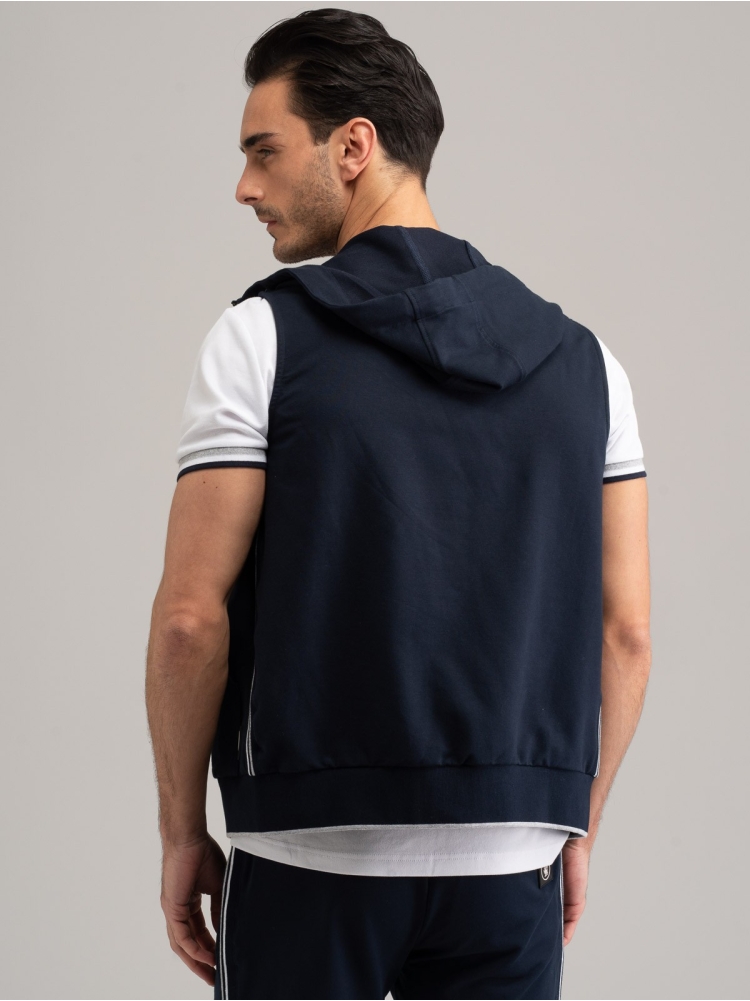 Gilet uomo in tessuto felpa Jersey