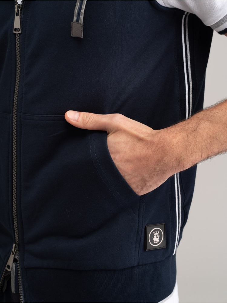 Gilet uomo in tessuto felpa Jersey