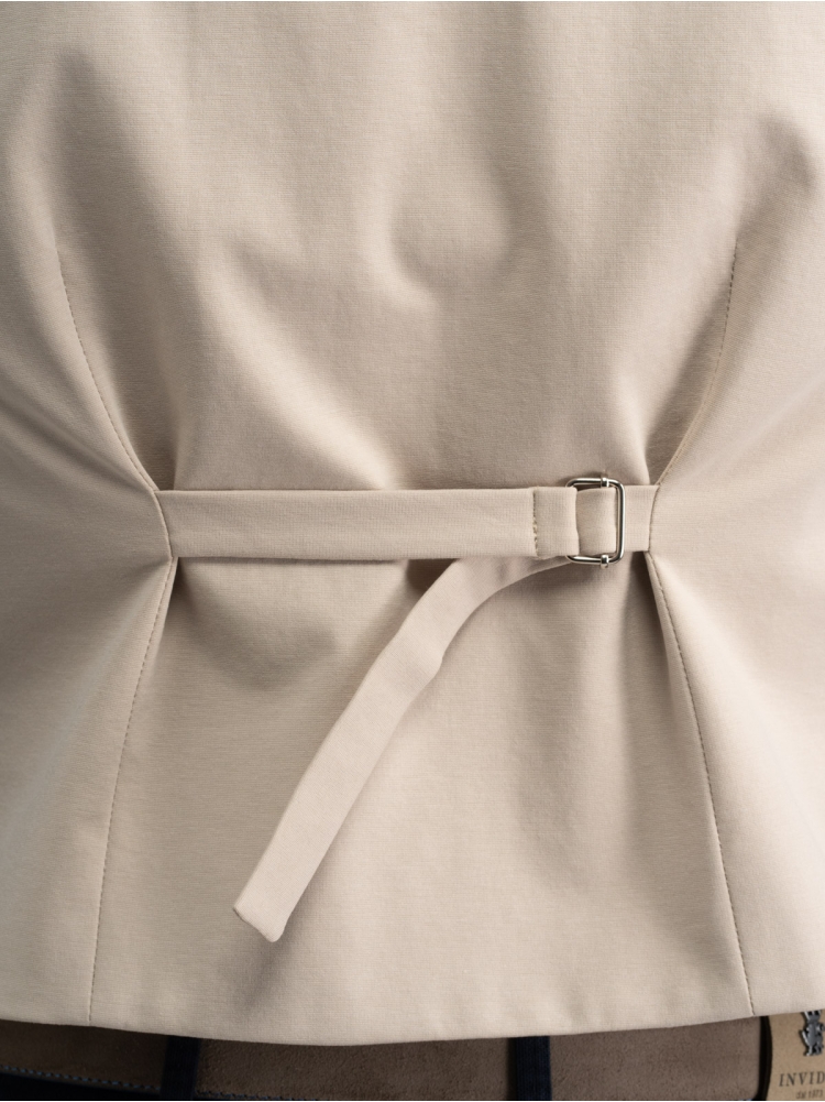 Gilet uomo in tessuto Punto Milano sabbia