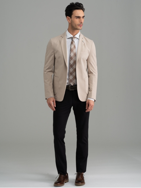 Giacca uomo in tessuto Punto Milano sabbia