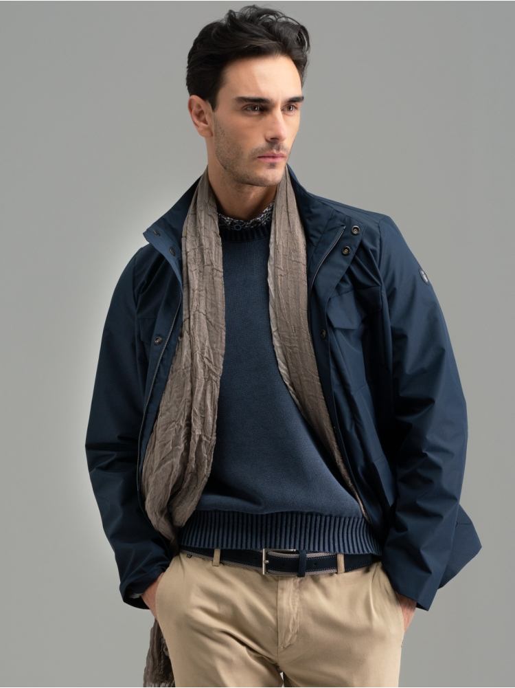 Sciarpa uomo 4 veli effetto stropicciato