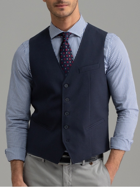 Gilet uomo in tessuto armaturato