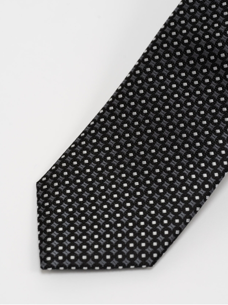 Cravatta uomo grigia a cerchi