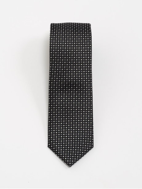 Cravatta uomo grigia a cerchi 2
