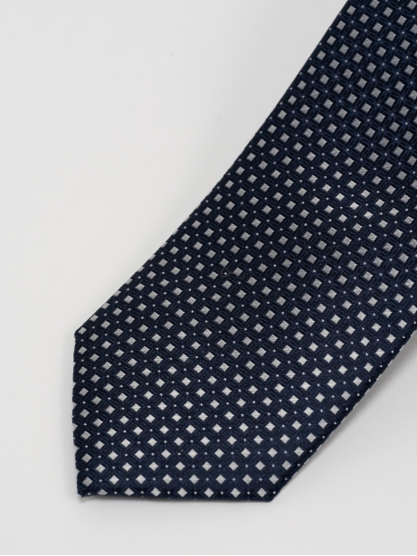 Cravatta uomo blu a quadretti 2