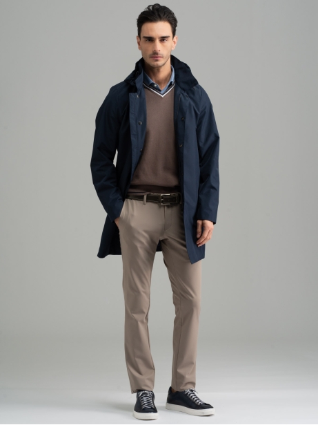 Spolverino uomo antipioggia con cappuccio