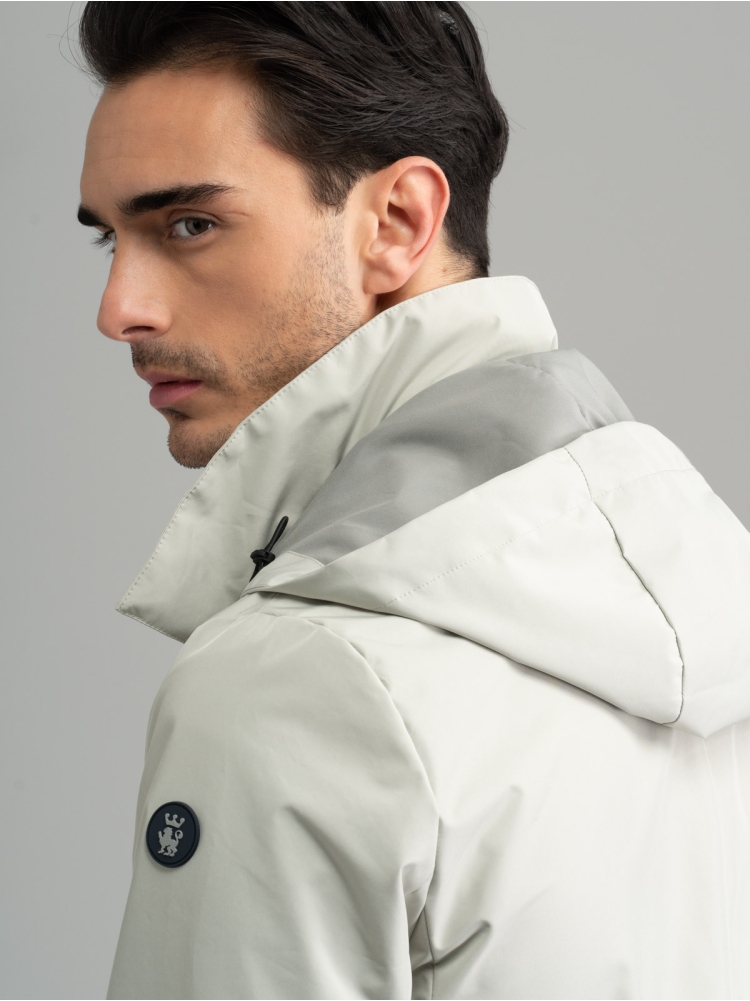 Spolverino uomo antipioggia con cappuccio