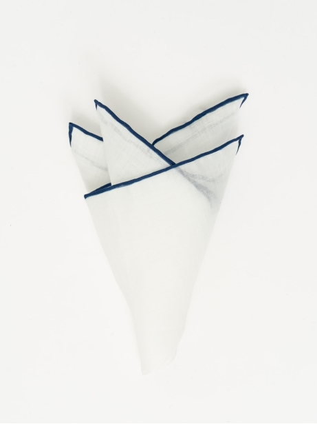 Pochette uomo lino bianco...