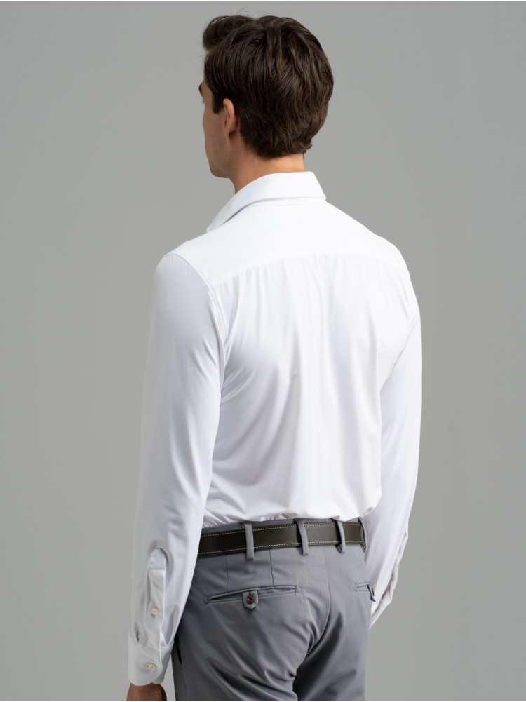 Camicia uomo TECNO trama diagonale collo semi francese