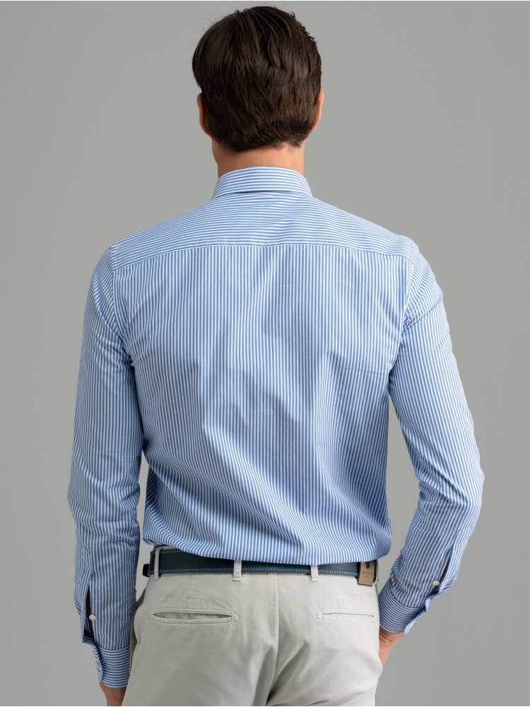 Camicia uomo office a righe collo button down