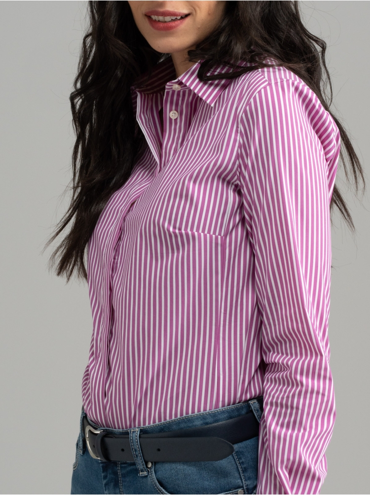 Camicia donna a righe vestibilità...