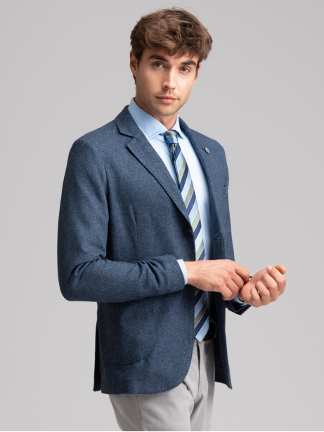 Giacca uomo fantasia occhio di pernice in Jersey avio 2