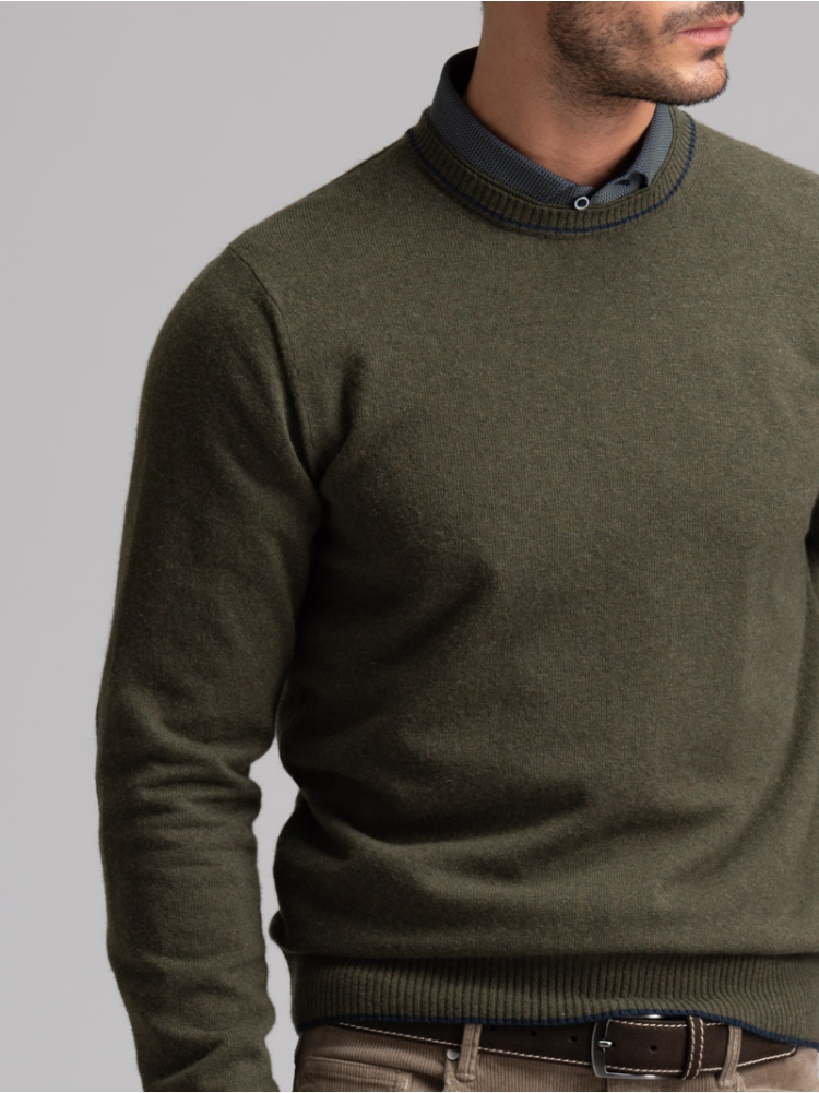 Maglia uomo misto Cachemire girocollo...