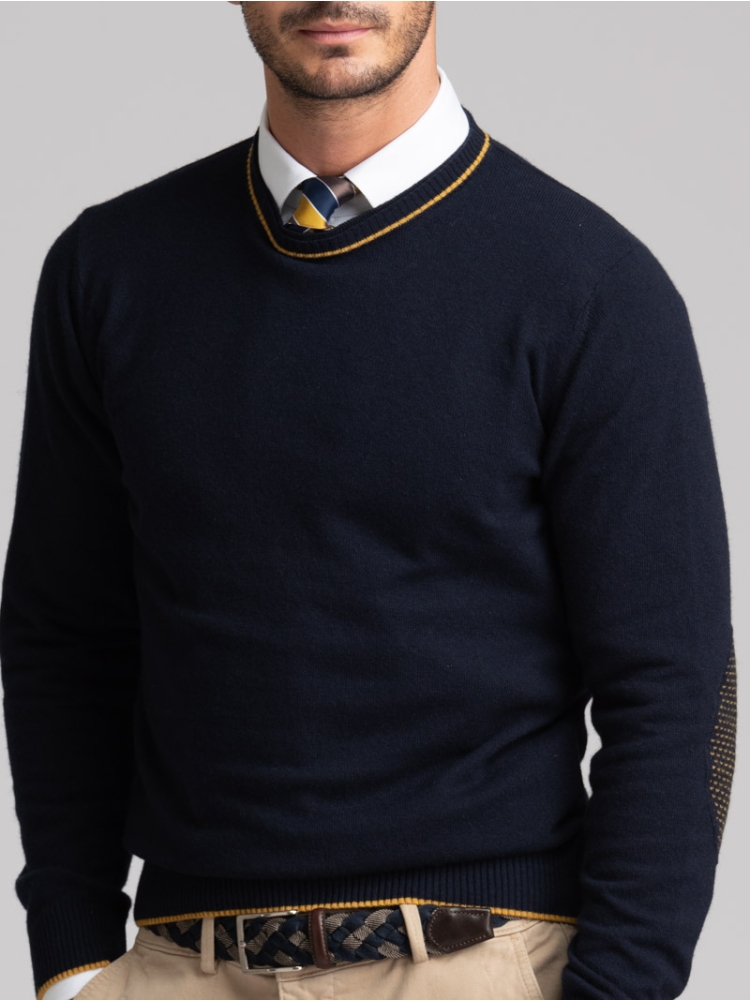 Maglia uomo misto Cachemire girocollo...