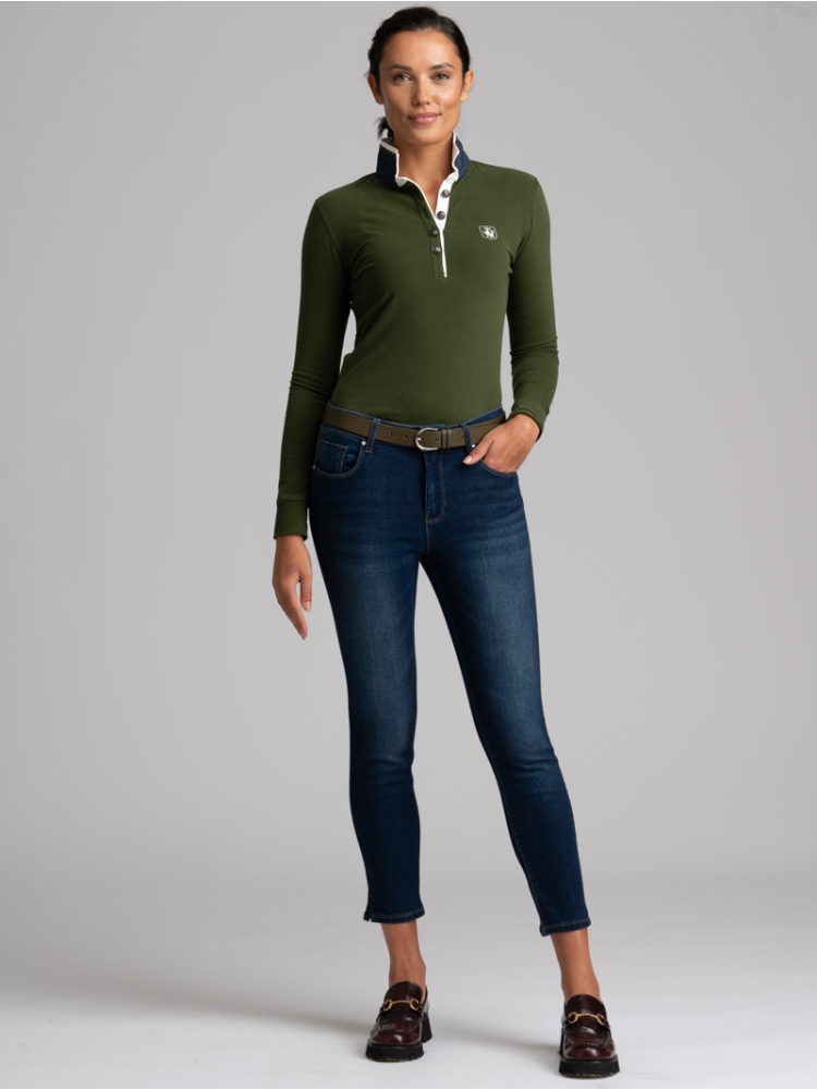 Jeans donna 5 tasche a sigaretta lavaggio scuro