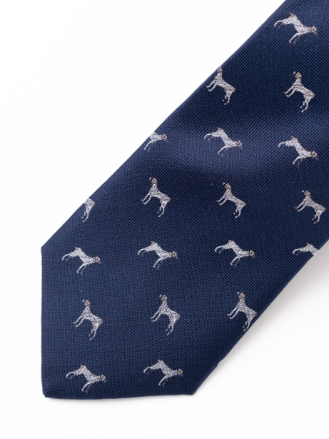 Cravatta uomo in seta con fantasia a cagnolini 2