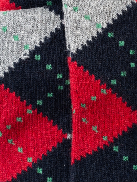 Calza uomo fantasia rombo misto cashmere 2