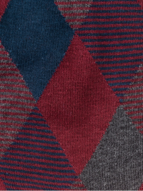 Calza uomo con disegno geometrico a rombi 2