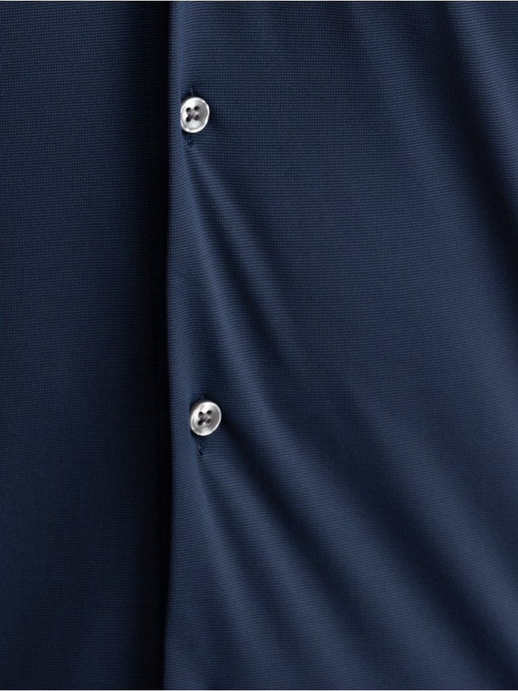 Camicia uomo TECNO armaturata blu collo semi francese