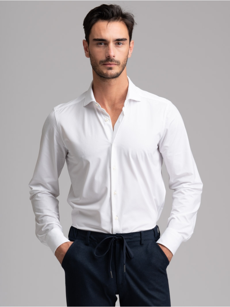 Pantalone uomo blu in jersey stampato