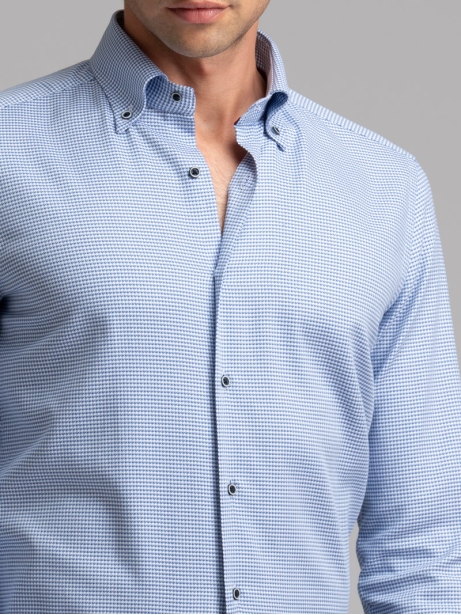 Camicia uomo micro fantasia collo button down 2