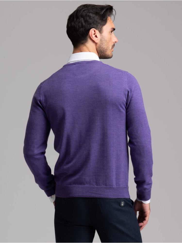 Maglia uomo lana merinos girocollo