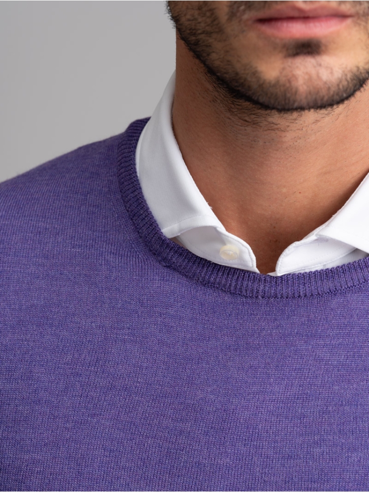 Maglia uomo lana merinos girocollo