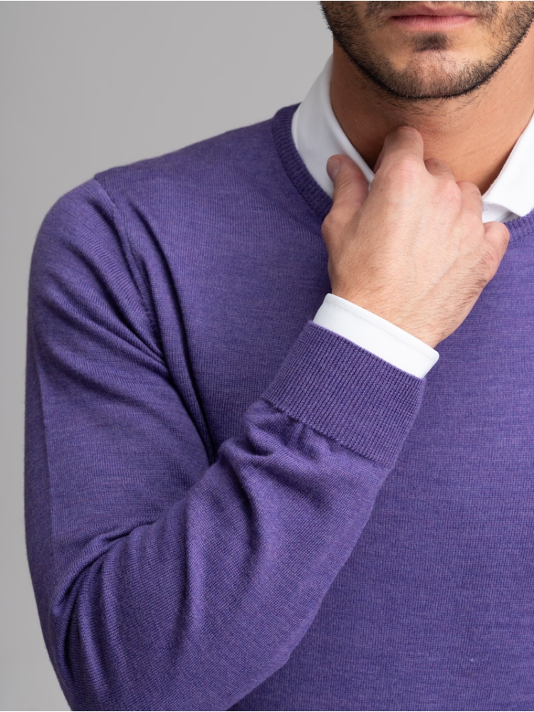 Maglia uomo lana merinos girocollo