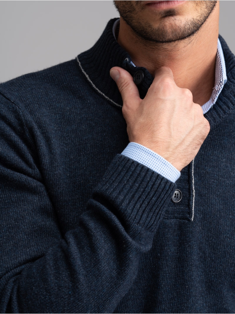 Maglia uomo lupetto misto cashmere