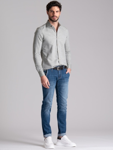 Jeans uomo tasca america lavaggio medio scuro
