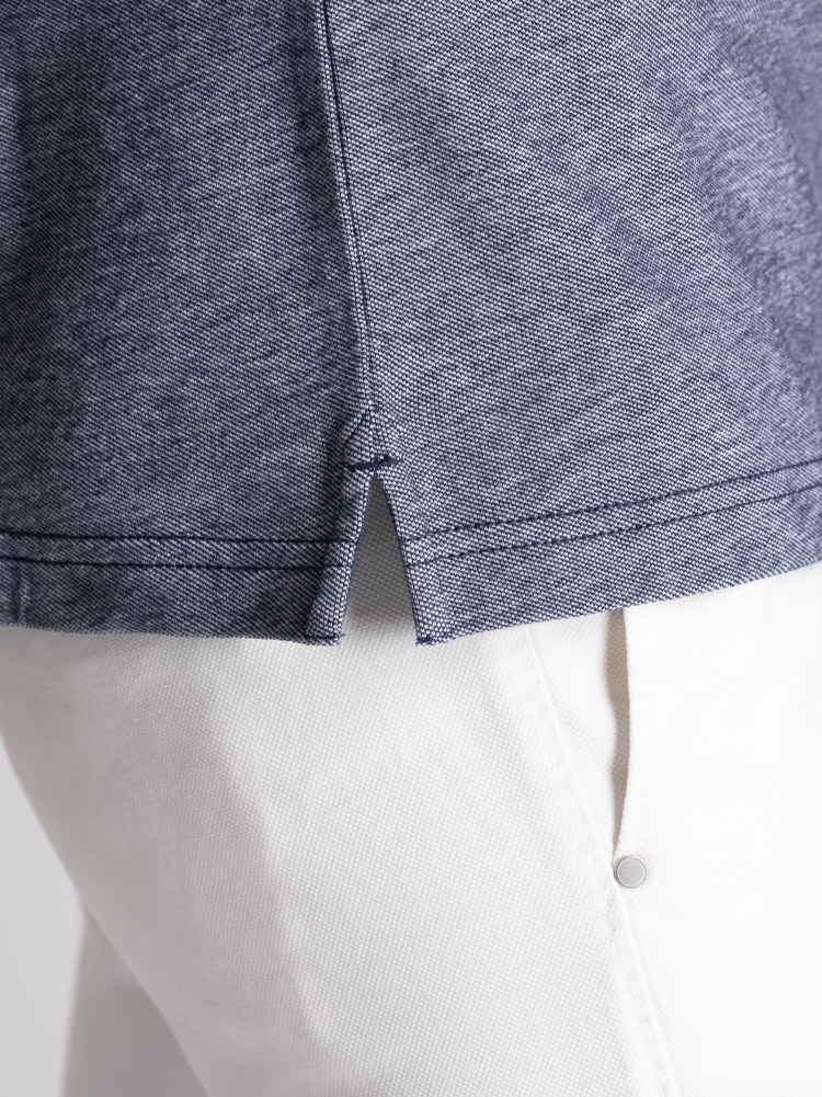 Polo uomo a manica lunga tinto filo