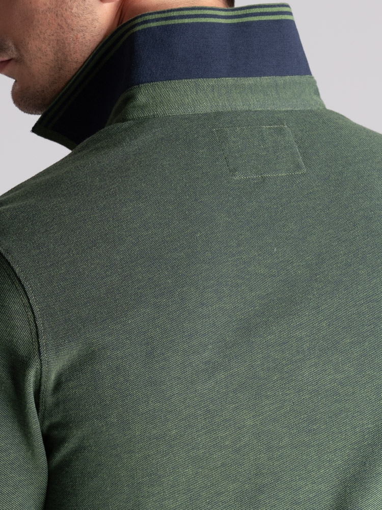 Polo uomo a manica lunga tinto filo