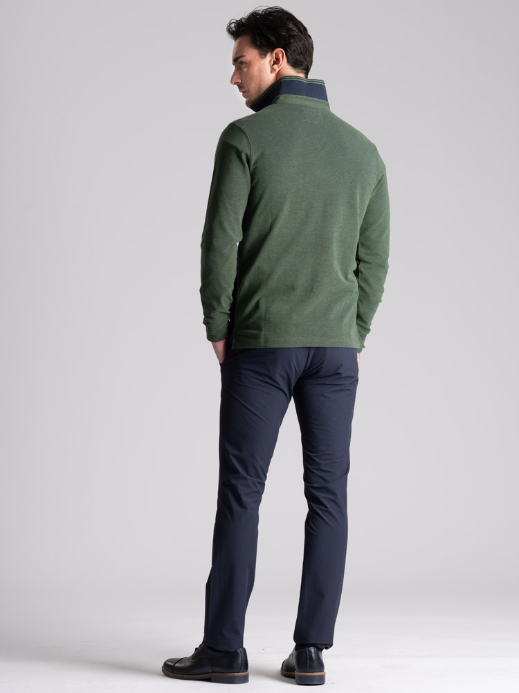 Polo uomo a manica lunga tinto filo