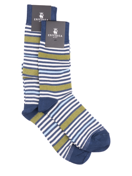 Calza uomo rigatore a quattro colori