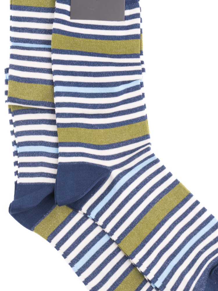 Calza uomo rigatore a quattro colori