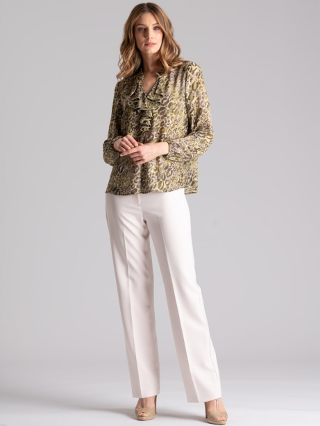 Camicia donna animalier con rouge a manica lunga 2