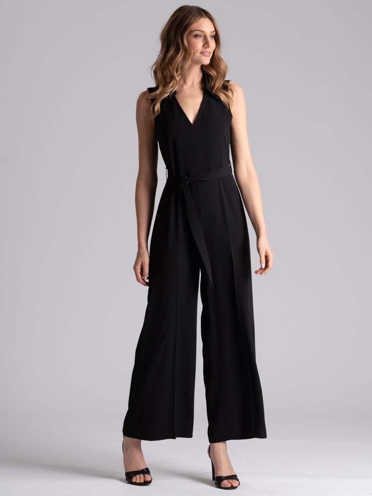 Tuta donna smanicata nera