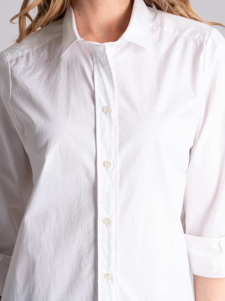 Camicia donna bianca in popeline di...