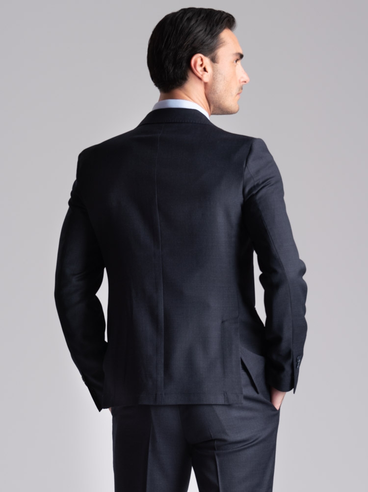 Abito da uomo in fresco lana Principe di Galles blu