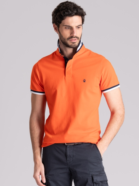 Polo uomo mezza manica con inserti in poliestere 2