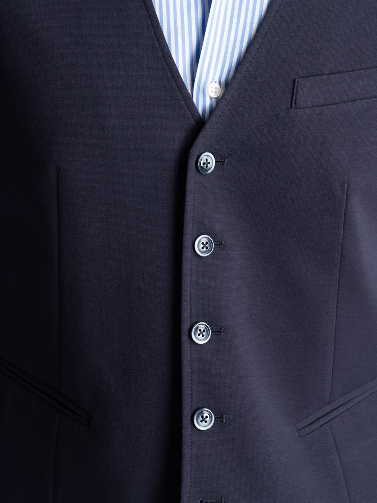 Gilet uomo in Jersey Punto Milano color navy