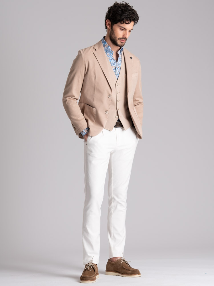 Giacca uomo in tessuto armaturato effetto lavato