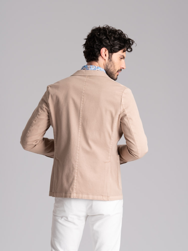 Giacca uomo in tessuto armaturato effetto lavato